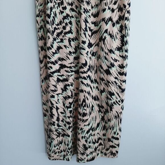 VERO MODA Mille Sleveless Calf Midi Dress Stretchy Pull-Over Abstract Sz M - Picture 5 of 15